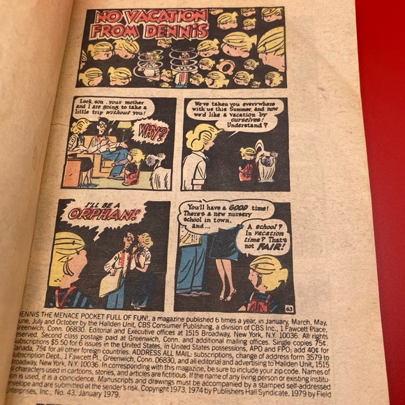 Dennis the Menace Pocket Full of Fun Don’t Call Me Shorty! Digest #43 1979 Comic - Picture 8 of 10